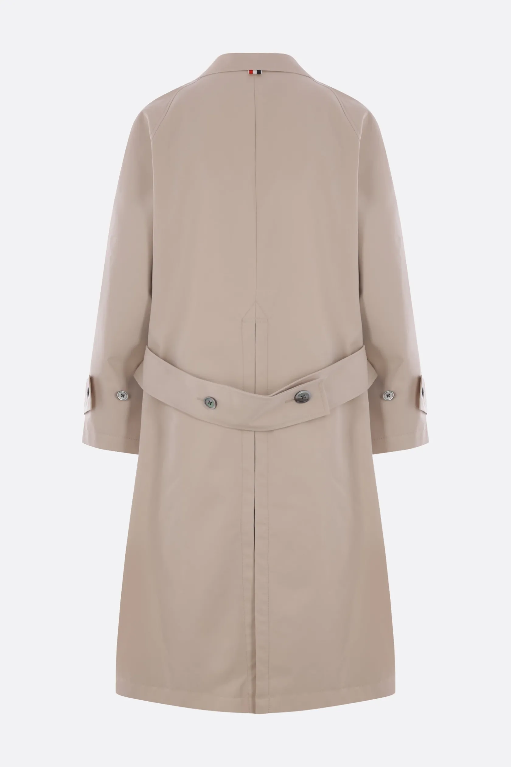 Capispalla>THOM BROWNE soprabito monopetto in twill Marrone