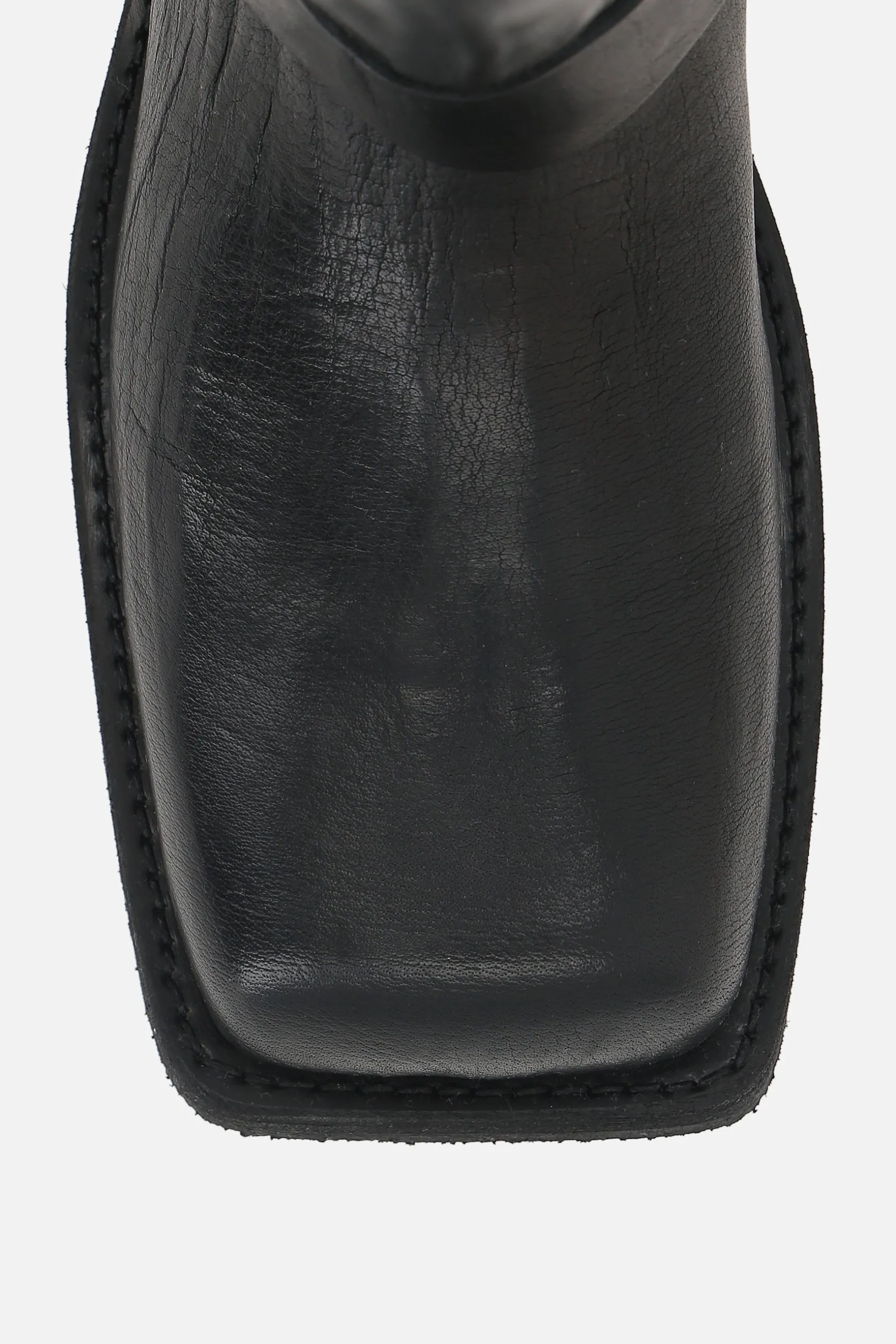 Stivali>ACNE STUDIOS stivale biker in pelle crinkled Grigio
