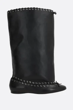 Stivali>ALL IN stivale Grommet in nappa Nero