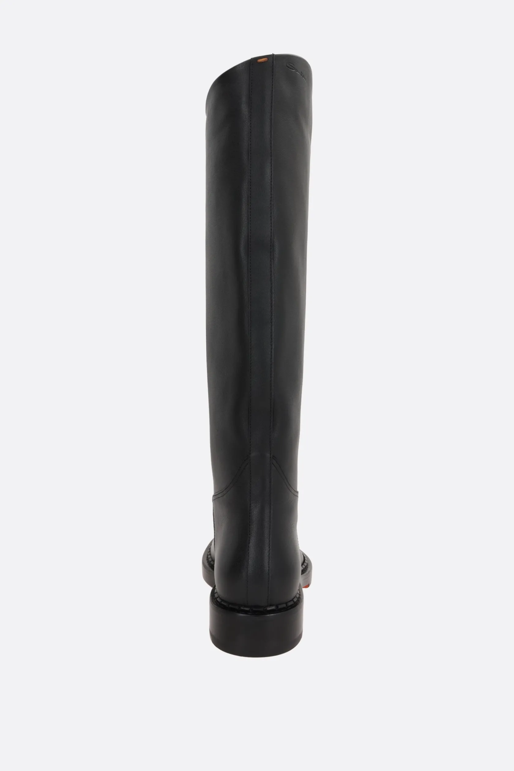 Stivali>SANTONI X 10 CORSO COMO stivale in pelle liscia Nero