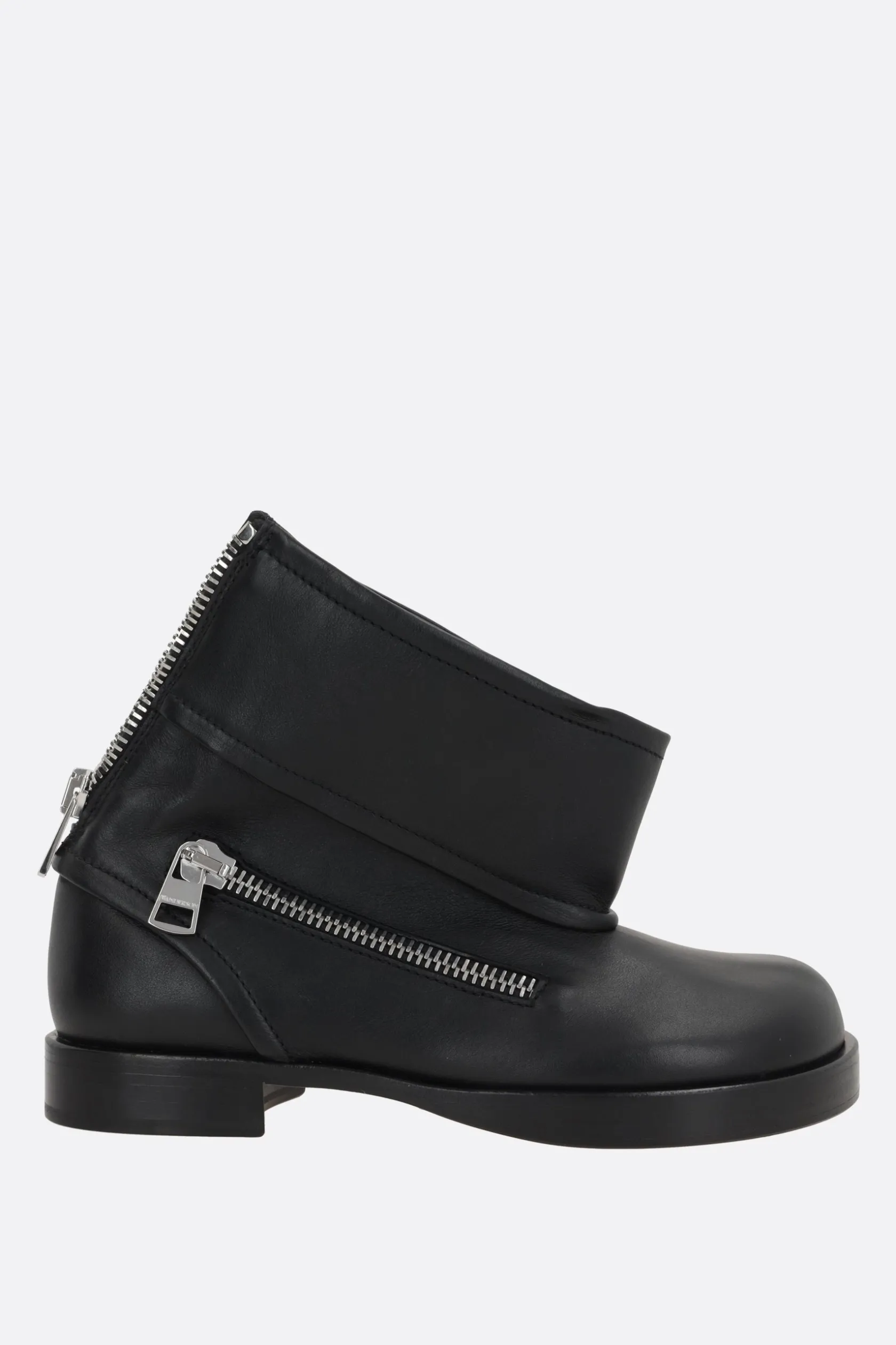 Stivali>JW ANDERSON stivaletto biker in pelle liscia Nero