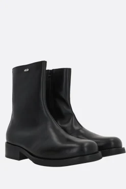 Stivali>OUR LEGACY stivaletto Camion in pelle liscia Nero