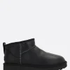 Stivali>UGG stivaletto Classic Ultra Mini in pelle rigenerata Nero