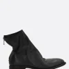 Stivali>GUIDI stivaletto con zip in pelle martellata Nero