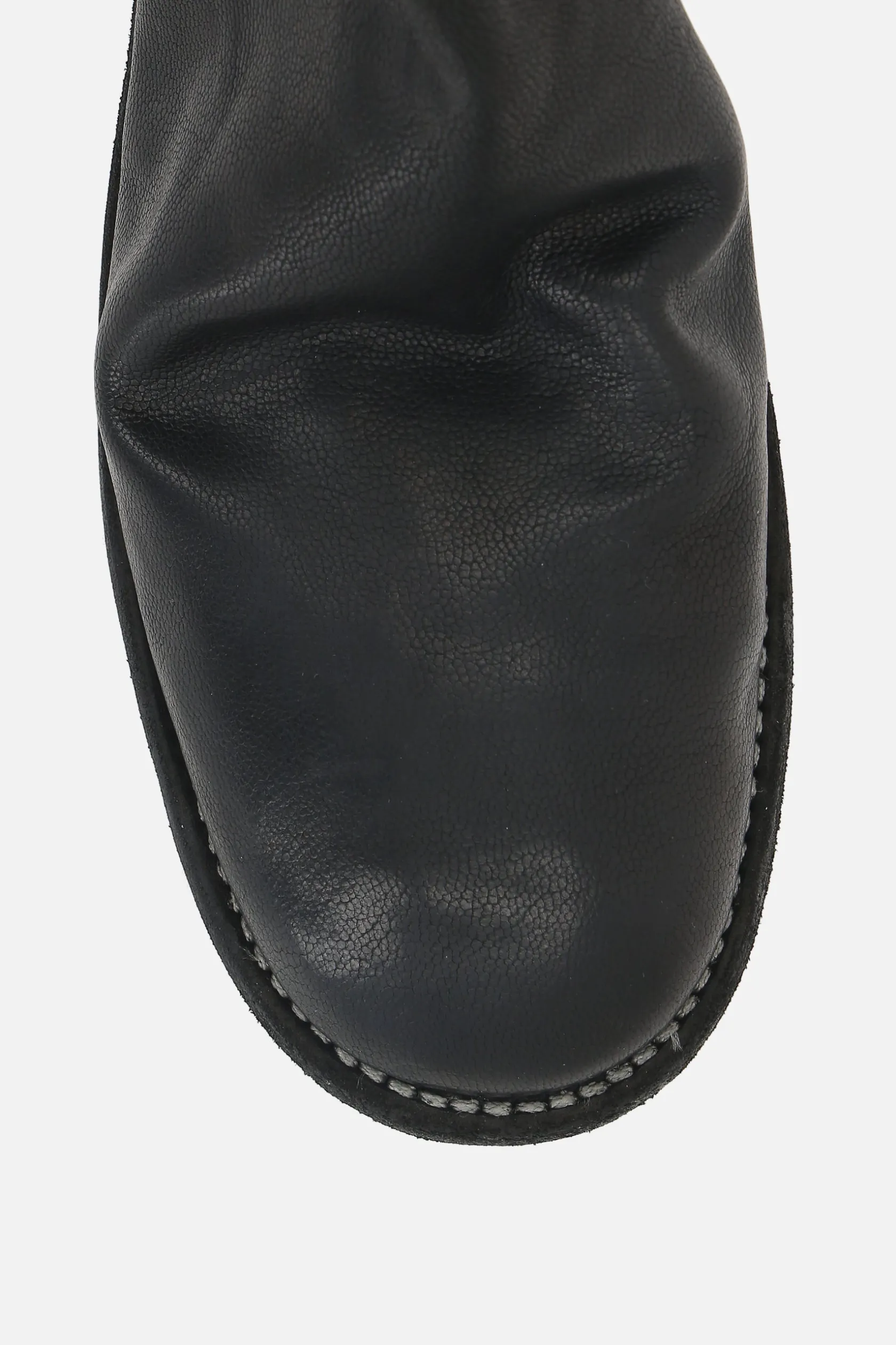 Stivali>GUIDI stivaletto con zip in pelle martellata Nero