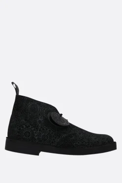 Stivali>CLARKS X 10 CORSO COMO stivaletto Desert in nubuk stampa grafica Nero