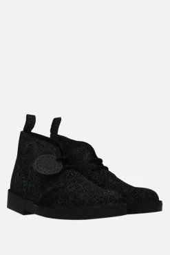 Stivali>CLARKS X 10 CORSO COMO stivaletto Desert in nubuk stampa grafica Nero