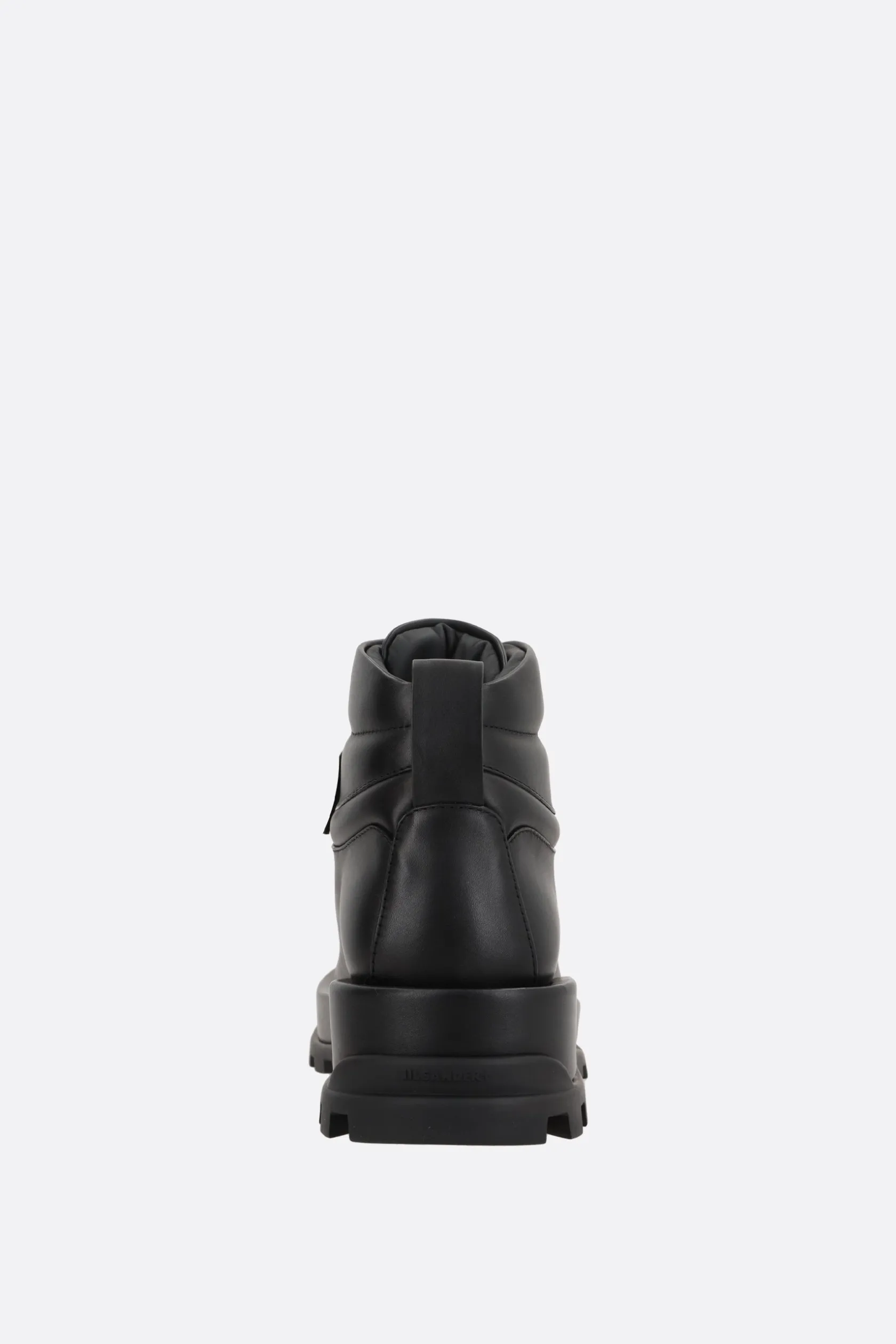 Stivali>JIL SANDER stivaletto hiking in pelle liscia Nero