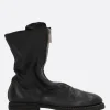 Stivali>GUIDI stivaletto in pelle martellata Nero