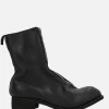 Stivali>GUIDI stivaletto in pelle martellata Nero