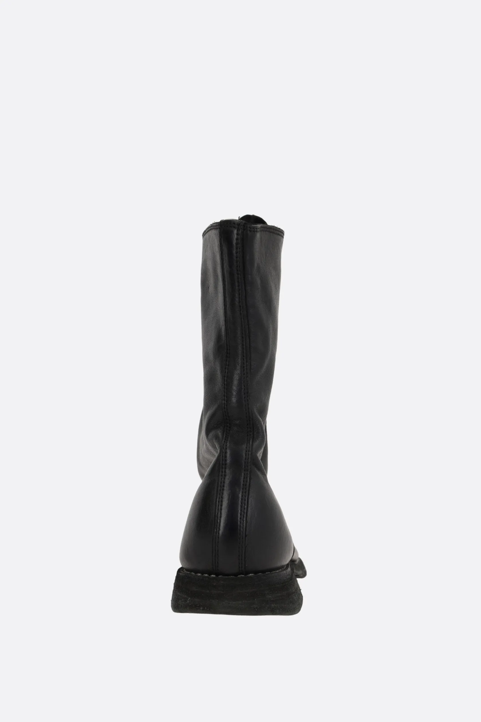 Stivali>GUIDI stivaletto in pelle martellata Nero