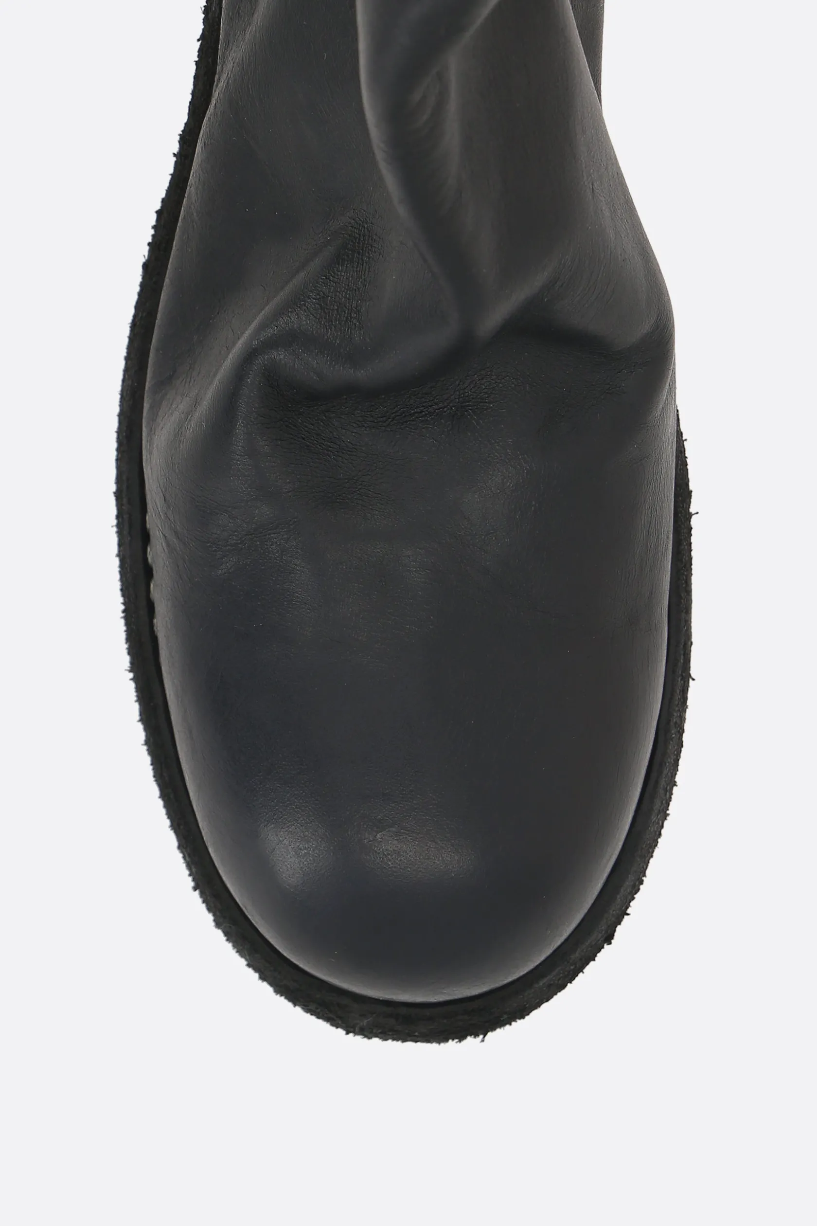 Stivali>GUIDI stivaletto in pelle martellata Nero