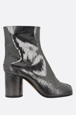 Stivali>MAISON MARGIELA stivaletto Tabi in pelle effetto Broken mirror Grigio