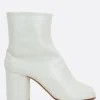 Stivali>MAISON MARGIELA stivaletto Tabi in suede laserato Bianco