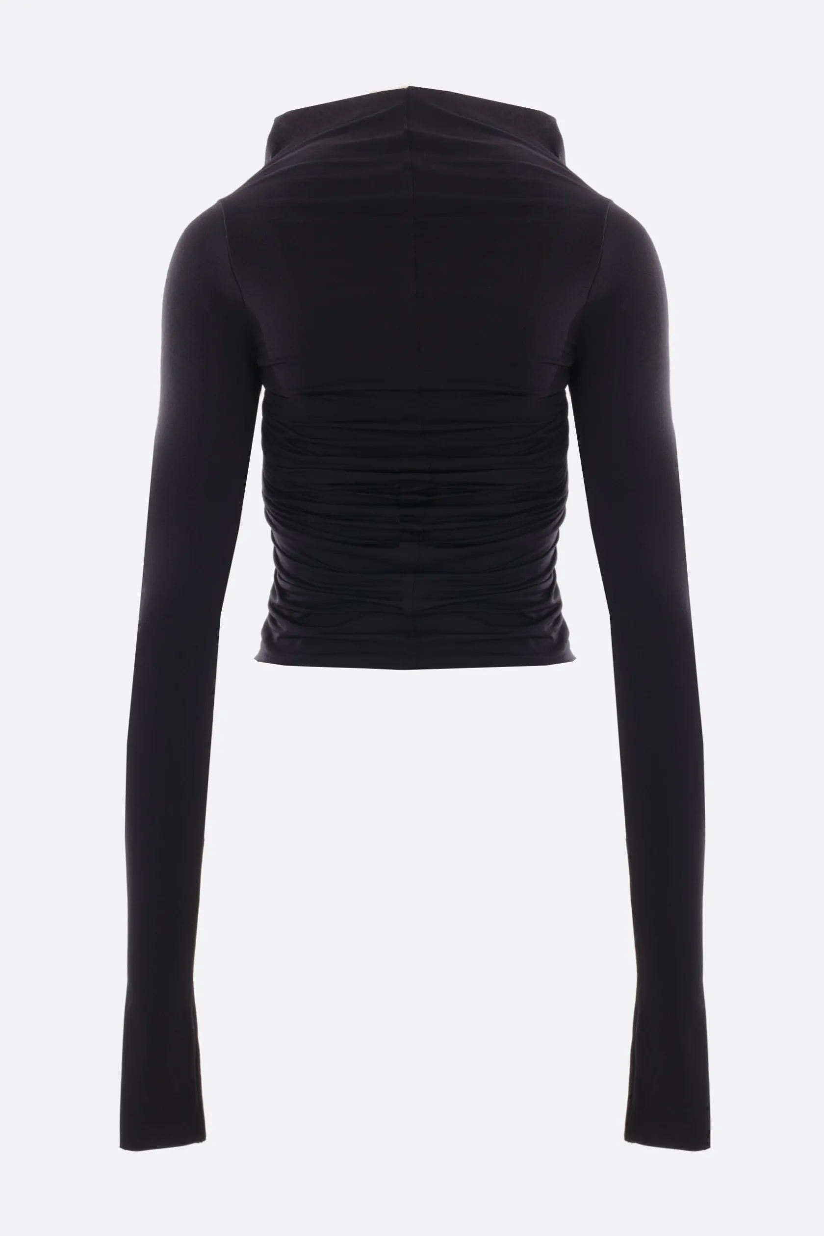 Topwear>RICK OWENS top a maniche lunghe Prong in jersey stretch Nero