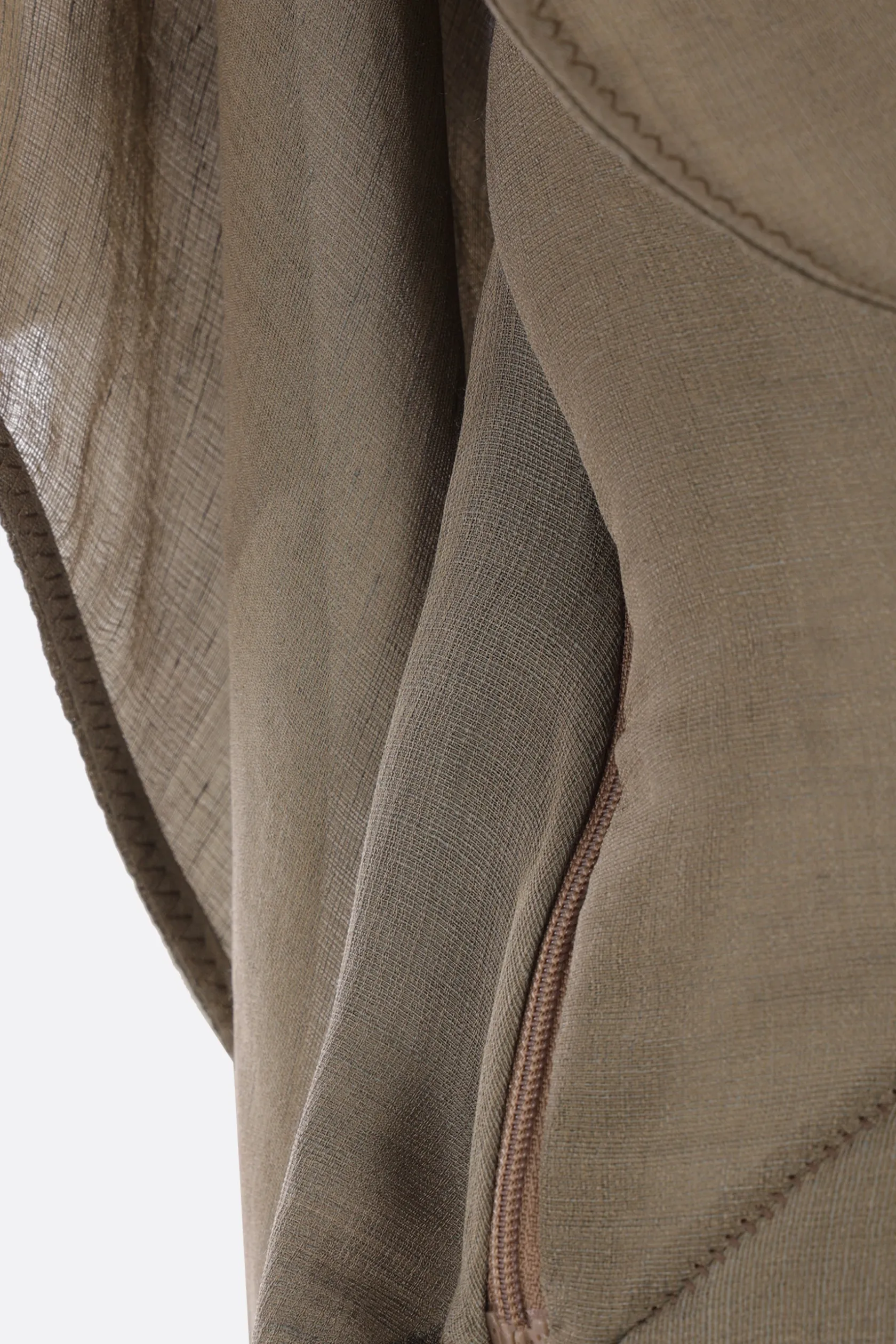 Topwear>YEHUAFAN top asimmetrico con cappuccio in seta e lino Verde