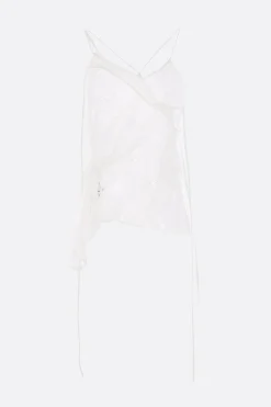 Topwear>ANN DEMEULEMEESTER top asimmetrico Vepa in seta Bianco