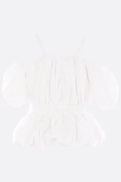 Topwear>NOIR KEI NINOMIYA top balloon in popeline Bianco