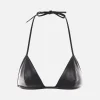 Topwear>RICK OWENS top bralette in pelle Nero