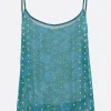 Topwear>DRIES VAN NOTEN top Calipso in viscosa stampata Blu
