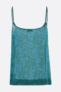 Topwear>DRIES VAN NOTEN top Calipso in viscosa stampata Blu