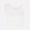Topwear>Y'S top cropped in jersey Bianco