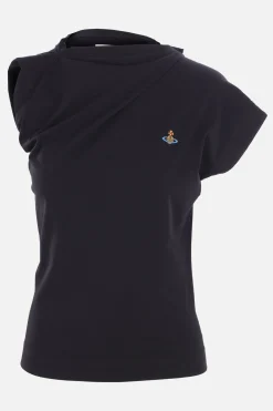 Topwear>VIVIENNE WESTWOOD top Hebo in cotone organico Nero