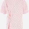 Topwear>ALL IN top in jersey di cotone a pois Rosa