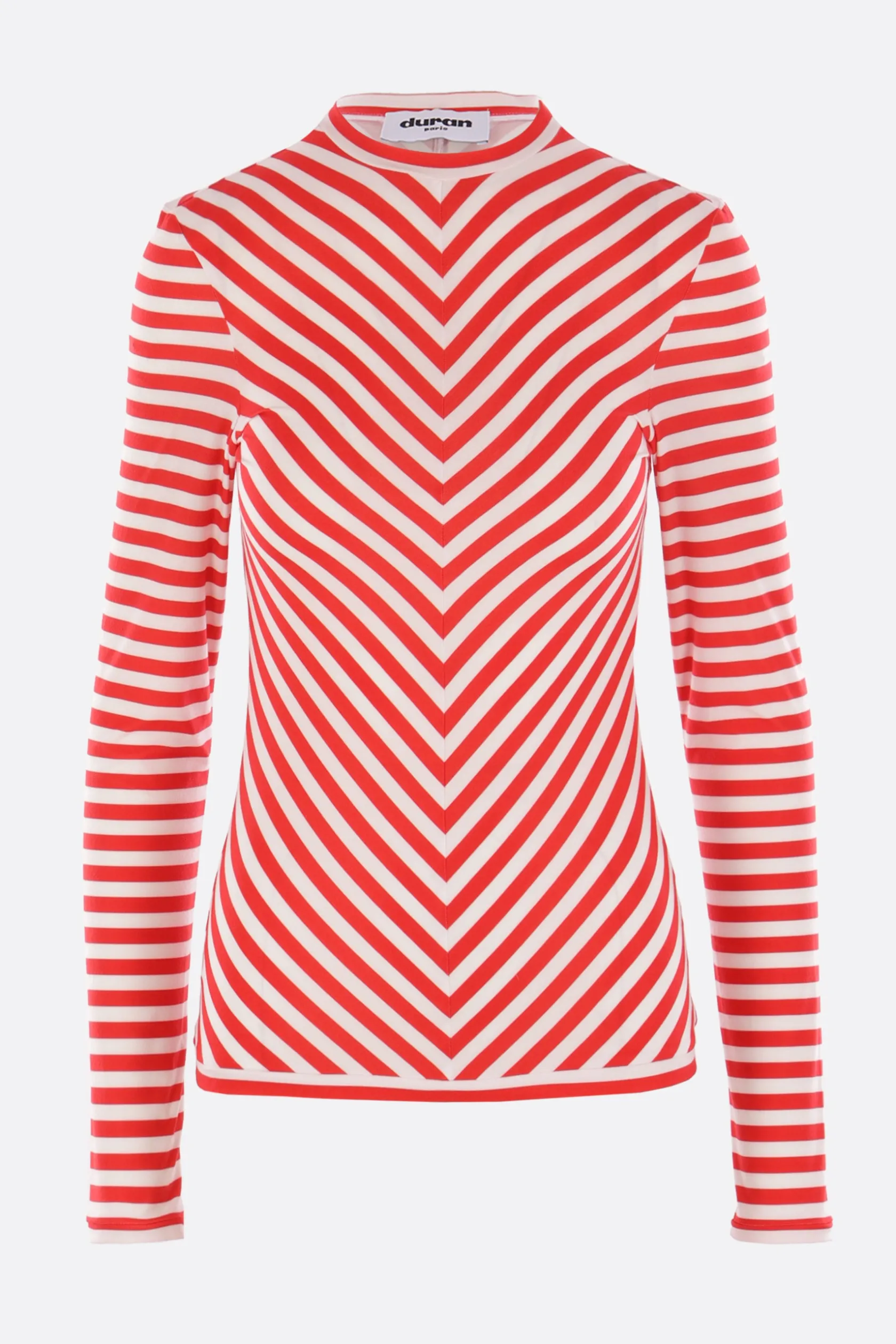 Topwear>DURAN LANTINK top in jersey tecnico a righe Rosso