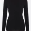 Topwear>RICK OWENS top in maglia a costine con cut-out Nero