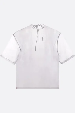 Topwear>CECILIE BAHNSEN top oversize Asra in organza Grigio