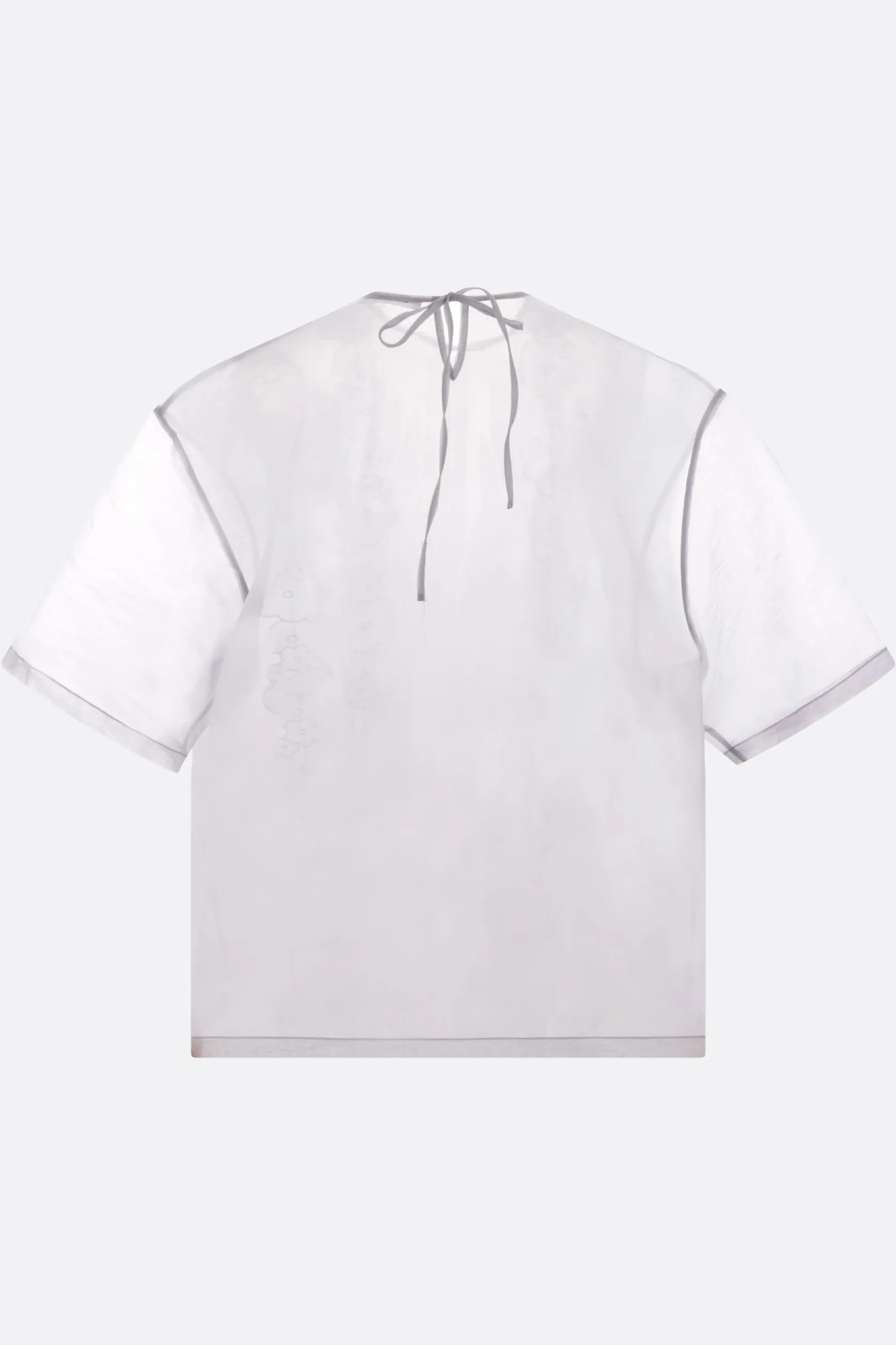 Topwear>CECILIE BAHNSEN top oversize Asra in organza Grigio