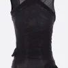Topwear>RICK OWENS top smanicato Hollywood Banana in jersey stretch Nero