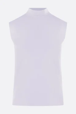 Topwear>PLAN C top smanicato in jersey stretch Bianco
