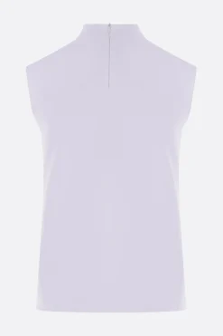 Topwear>PLAN C top smanicato in jersey stretch Bianco