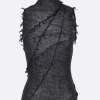 Topwear>YEHUAFAN top smanicato in lana Nero