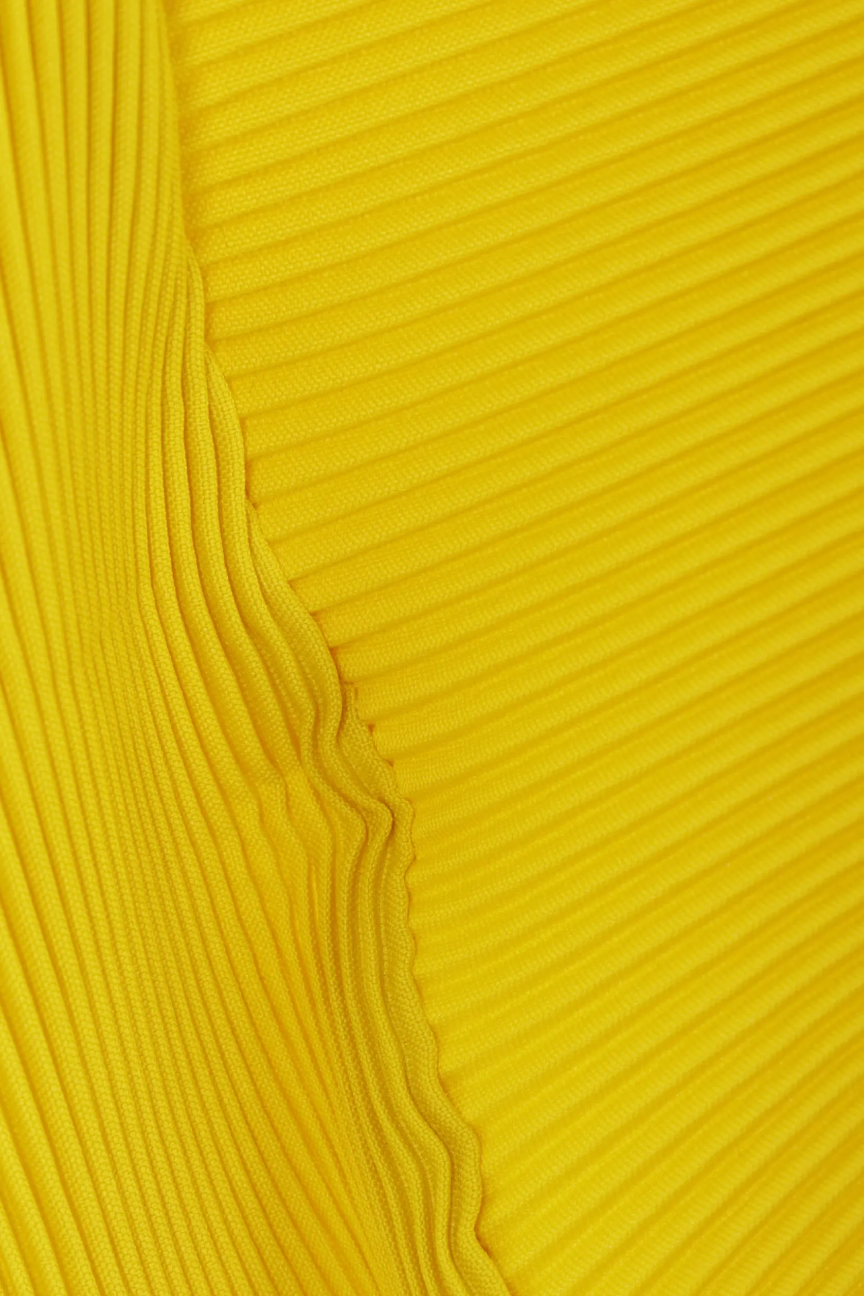 Topwear>MELITTA BAUMEISTER top smanicato in tessuto plissé ondulato Giallo