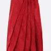 Topwear>MARIA CALDERARA top smanicato Origami in taffetà Rosso