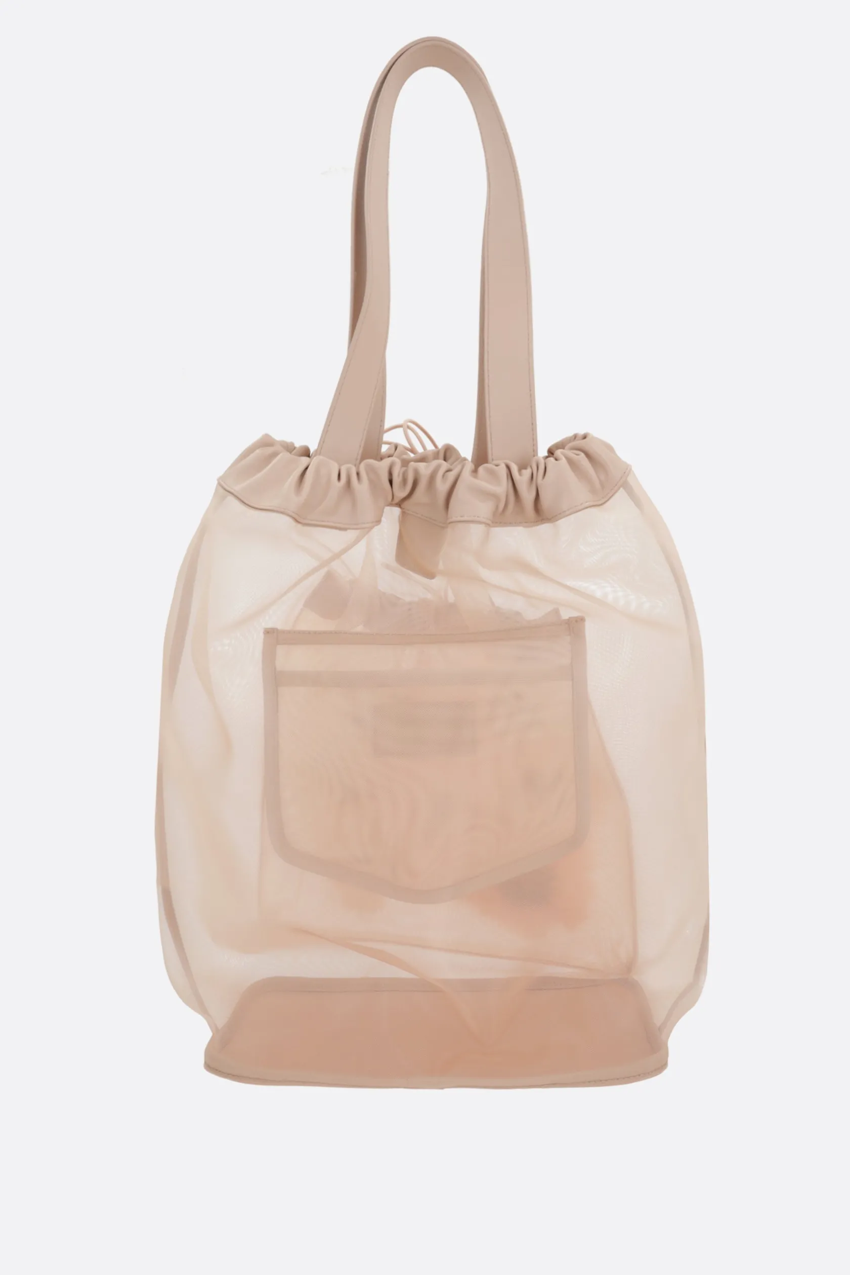 Borse A Mano>SIMONE ROCHA tote Sheer Stuffed Carnation Drawstring Pocket Neutro