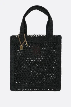 Borse A Mano>CHLOÉ tote Summer Banana in rafia Nero