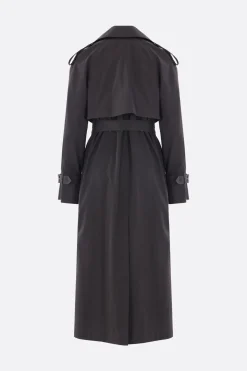Capispalla>DRIES VAN NOTEN trench doppiopetto Risto in cotone Grigio