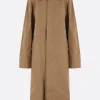 Capispalla>SIMONE ROCHA trench in cotone con ricamo Daisy Grigio