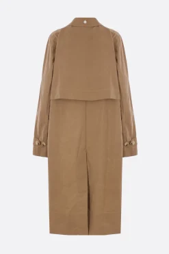 Capispalla>SIMONE ROCHA trench in cotone con ricamo Daisy Grigio