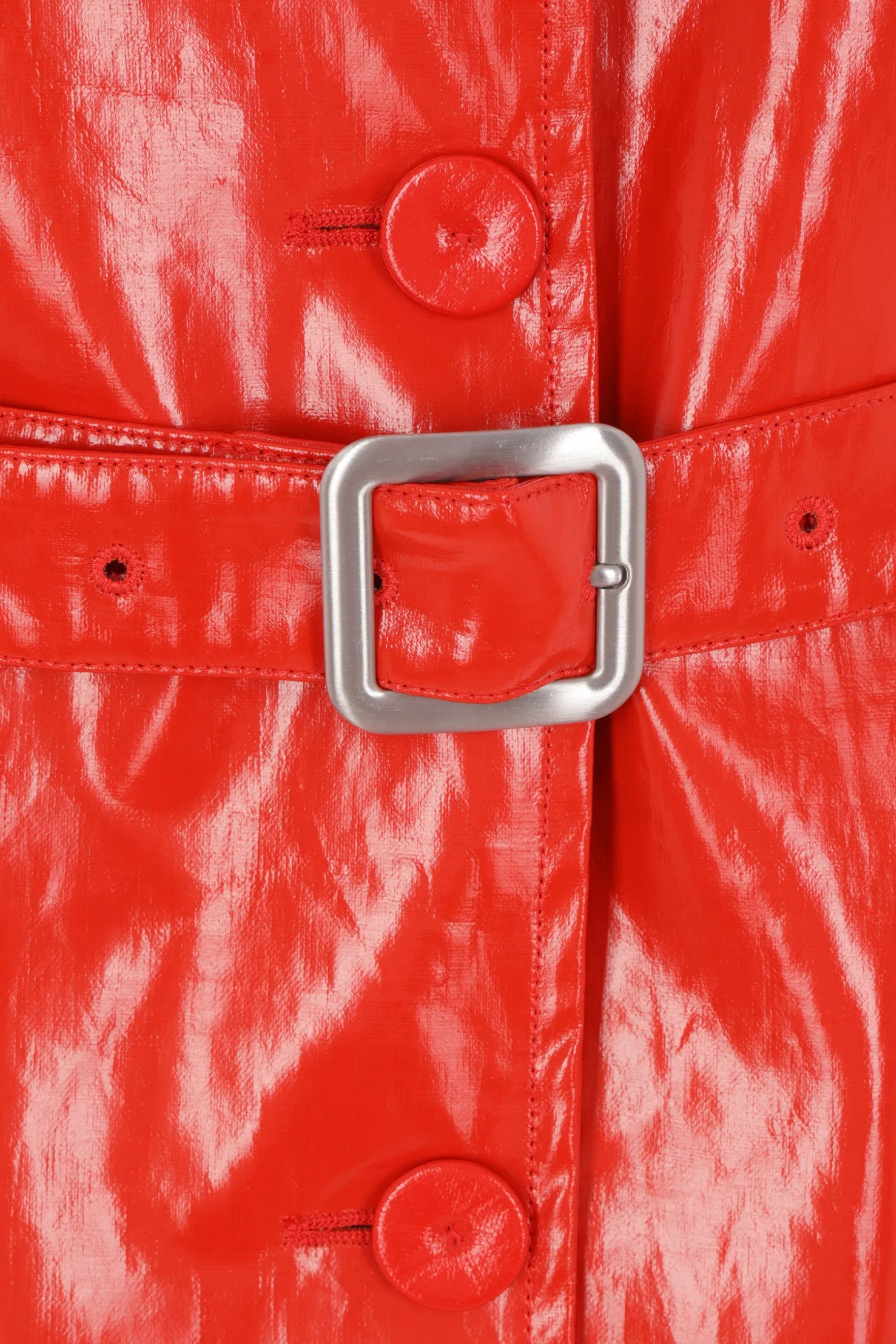 Capispalla>JIL SANDER trench in lino resinato Rosso