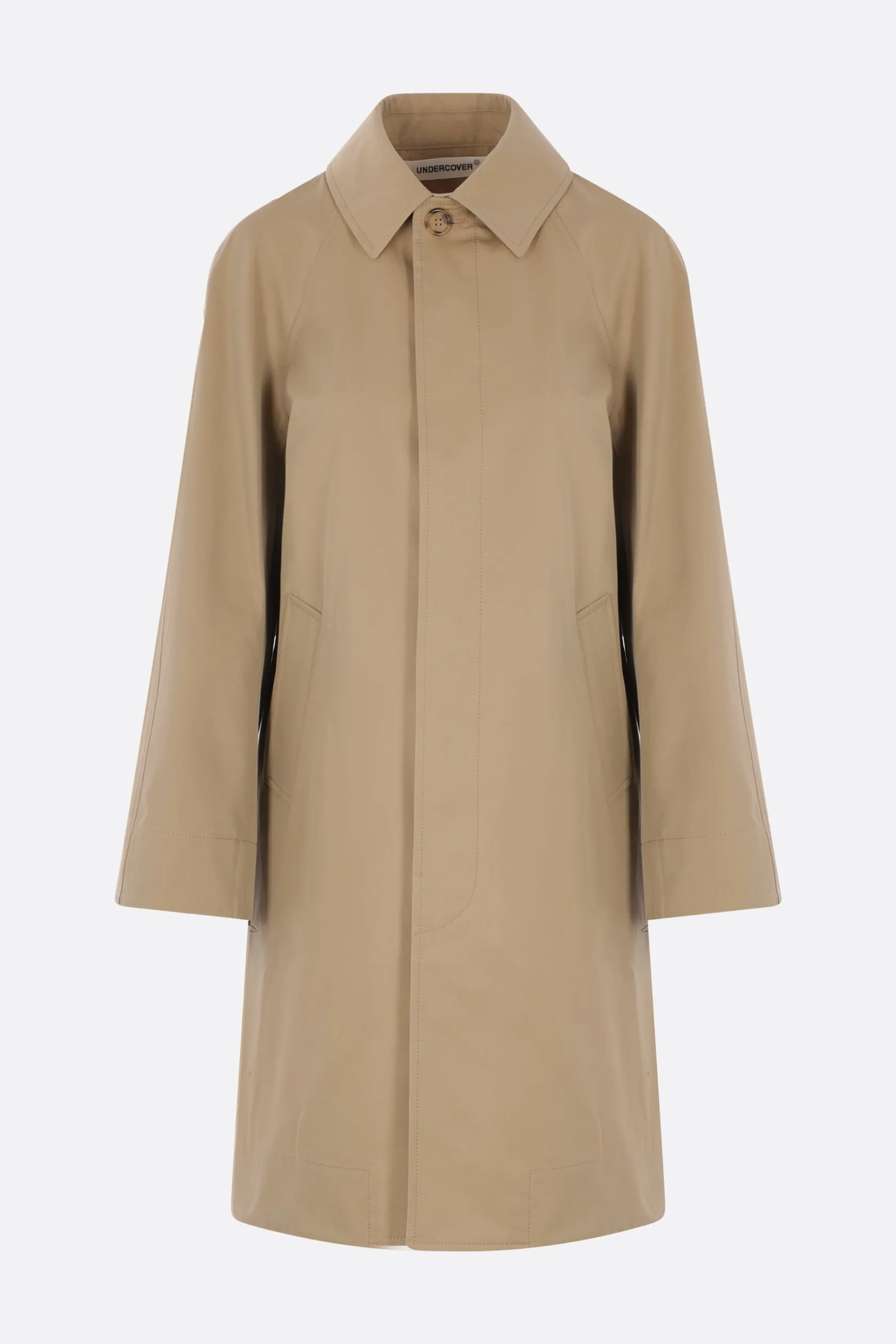 Capispalla>UNDERCOVER trench monopetto in gabardine Neutro