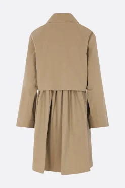 Capispalla>UNDERCOVER trench monopetto in gabardine Neutro
