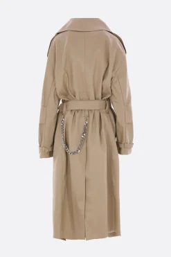 Capispalla>NICCOLÒ PASQUALETTI trench oversize Cavo in twill Neutro