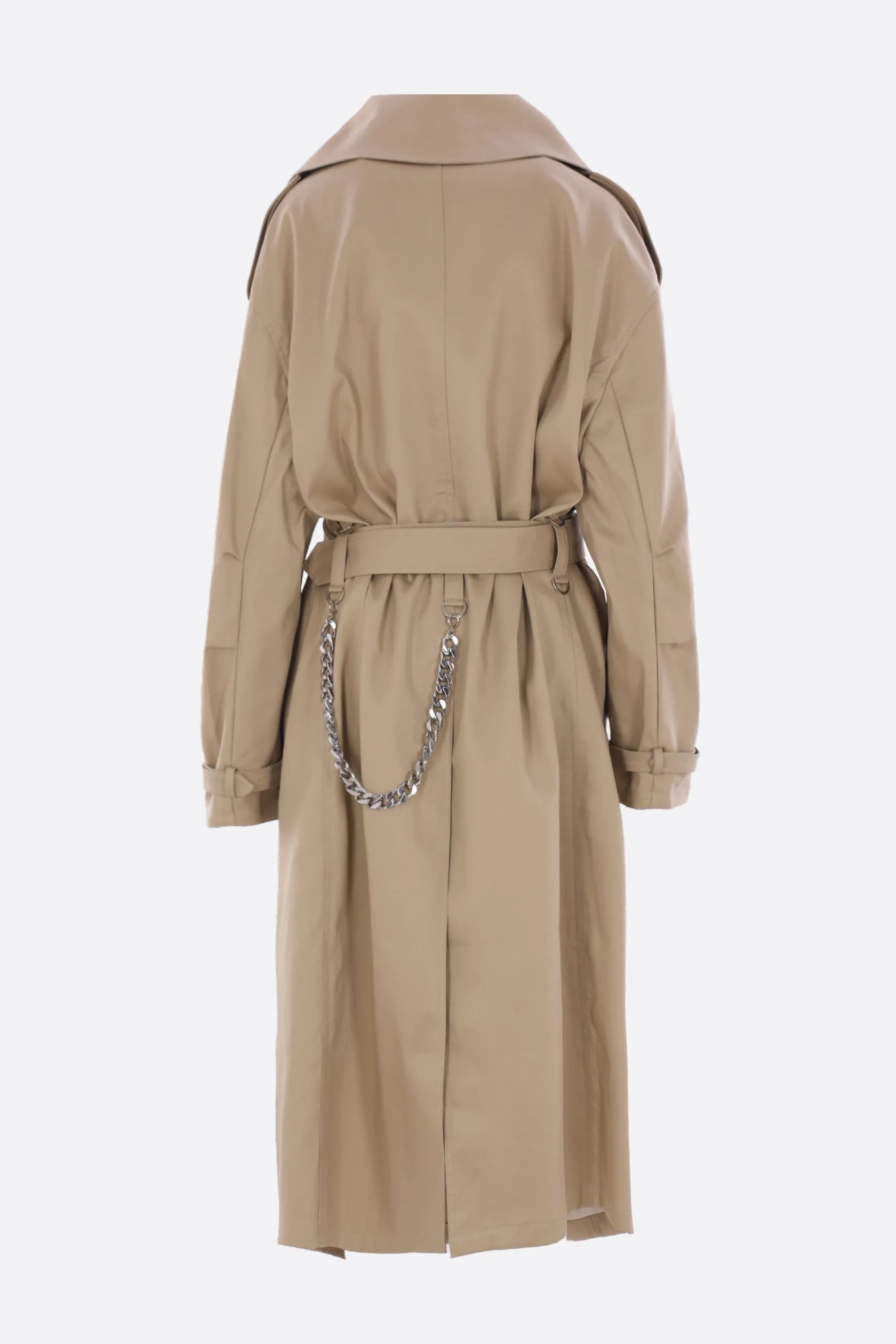 Capispalla>NICCOLÒ PASQUALETTI trench oversize Cavo in twill Neutro