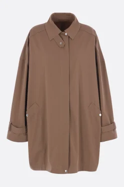 Capispalla>TOTEME trench oversize in cotone Marrone