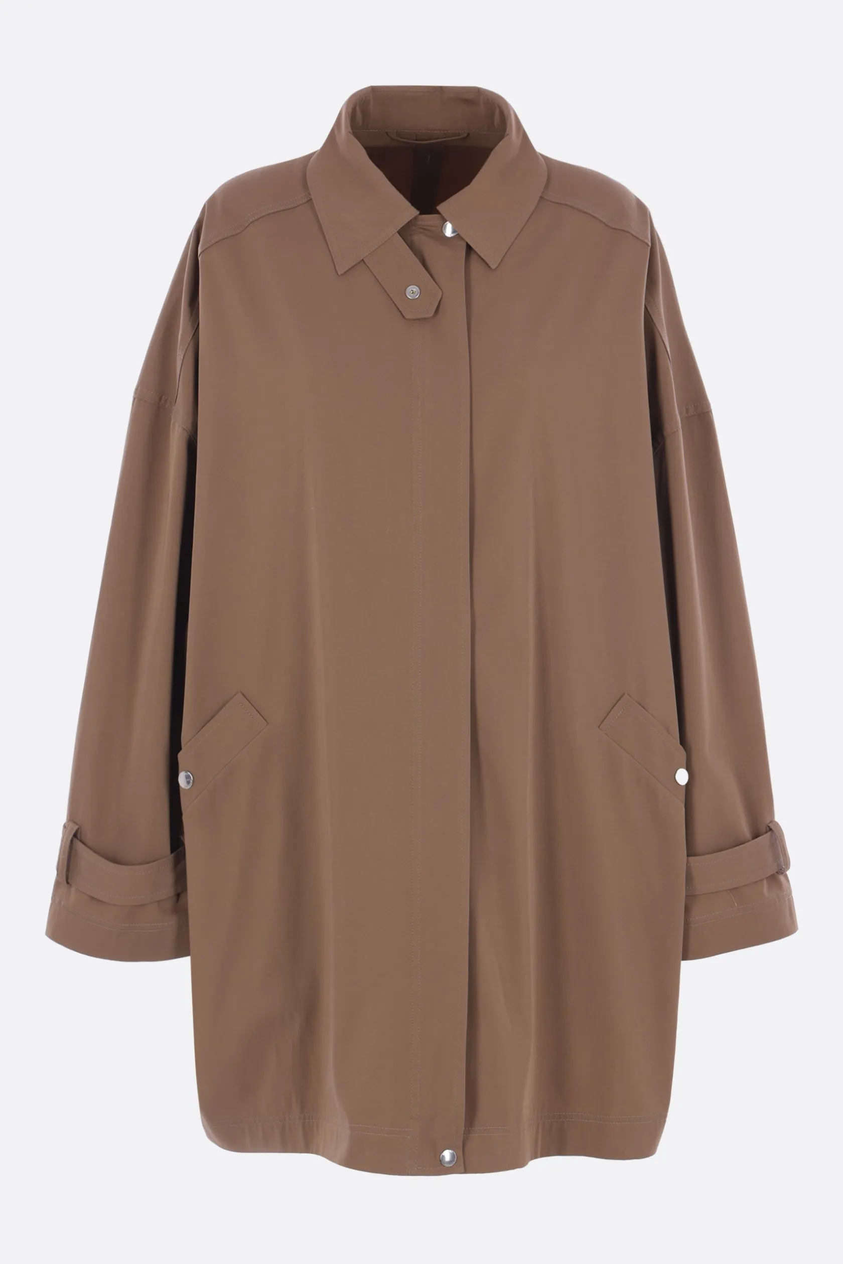Capispalla>TOTEME trench oversize in cotone Marrone